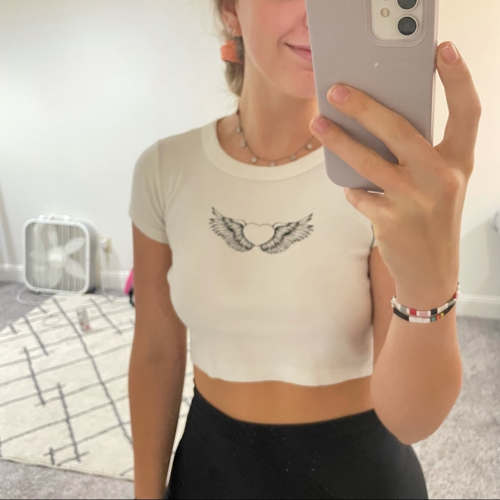 White brandy Melville crop top